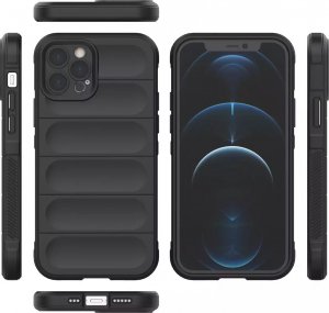 4kom.pl Magic Shield Case etui do iPhone 12 Pro elastyczny pancerny pokrowiec ciemnoniebieski 24