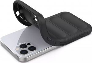 4kom.pl Magic Shield Case etui do iPhone 12 Pro elastyczny pancerny pokrowiec ciemnoniebieski 26