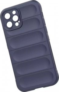4kom.pl Magic Shield Case etui do iPhone 12 Pro elastyczny pancerny pokrowiec ciemnoniebieski 4