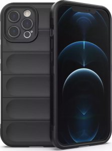 4kom.pl Magic Shield Case etui do iPhone 12 Pro Max elastyczny pancerny pokrowiec czarny 1