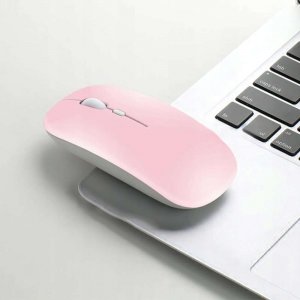 Mysz Alogy Myszka mysz bezprzewodowa komputerowa Alogy Mouse Bluetooth do laptopa tabletu Różowa 4