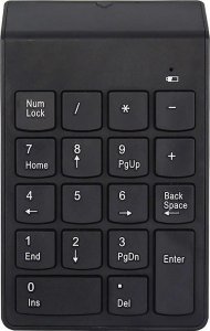 4kom.pl Klawiatura numeryczna Bezprzewodowa USB do laptopa tabletu PC Mini Wireless KeyPad czarna 4