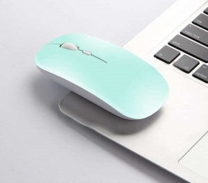 Mysz Alogy Myszka Alogy Wireless Silent Mouse bezprzewodowa Bluetooth Miętowa 5