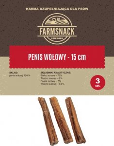 FarmSnack FarmSnack Penis Wołowy  3szt 15cm 1