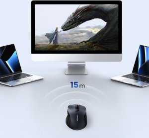 Mysz Ugreen Ugreen optyczna mysz bezprzewodowa USB 2.4GHz 4000 DPI czarny (MU006) 7