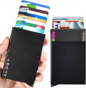 Alogy Portfel antykradzieżowy Alogy inteligentny RFID Smart etui na karty Czarne 11