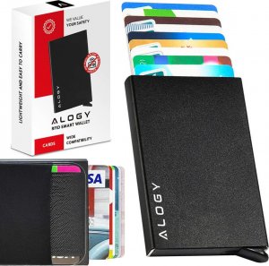 Alogy Portfel antykradzieżowy Alogy inteligentny RFID Smart etui na karty Czarne 13