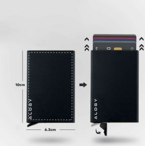 Alogy Portfel antykradzieżowy Alogy inteligentny RFID Smart etui na karty Czarne 2