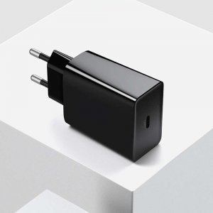 Ładowarka Alogy Ładowarka sieciowa Alogy szybka USB-C Type C PD 20W Czarna + Kabel USB-C 3A 60W 1m 10