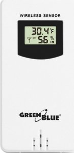 Stacja pogodowa GreenBlue Stacja pogody GreenBlue GB213 bezprzewodowa z ładowarką bezprzewodową/indukcyjna zegar, alarm, kalendarz, czujnik zewnętrzy 9