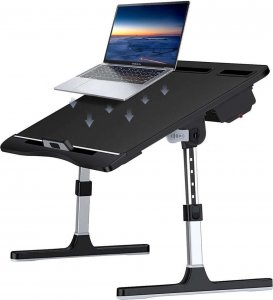 4kom.pl Stolik do laptopa Duża podstawka Regulowany stojak MOZOS Game SL2 XXL czarny 1