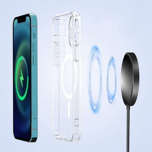 Ładowarka Alogy Ładowarka indukcyjna Alogy do MagSafe bezprzewodowa 20W do iPhone 14/13/ PRO / MAX/ MINI Czarna + Ładowarka sieciowa 4