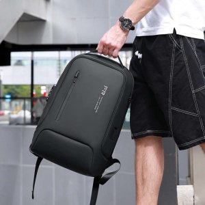 Plecak 4kom.pl Plecak antykradzieżowy Fenruien wodoodporny na laptopa do 15.6" wielofunkcyjny z portem USB Czarny 7