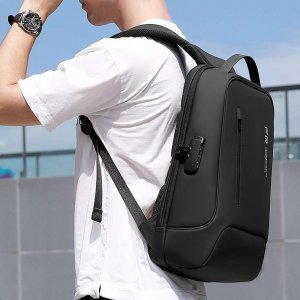 Plecak 4kom.pl Plecak antykradzieżowy Fenruien wodoodporny na laptopa do 15.6" wielofunkcyjny z portem USB Czarny 8