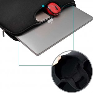 Torba Alogy Torba ochronna Alogy pokrowiec neopren Futerał do laptopa do 15.6 Czarna + Etui do Macbook Pro 16 2021 4
