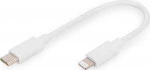Kabel USB Digitus USB-C - Lightning 0.15 m Biały (DB-600109-001-W) 1