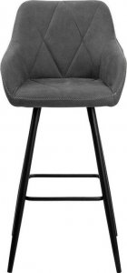 Beliani Zestaw 2 krzeseł barowych szary DARIEN! 4