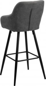 Beliani Zestaw 2 krzeseł barowych szary DARIEN! 6