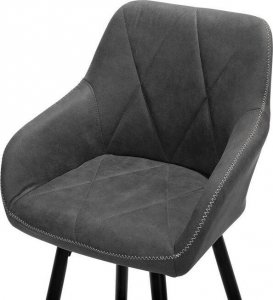 Beliani Zestaw 2 krzeseł barowych szary DARIEN! 7