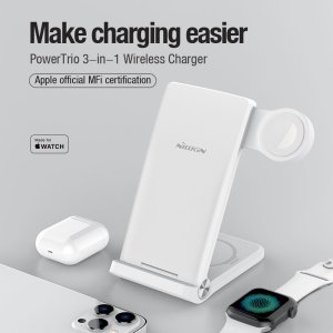 Ładowarka Nillkin NILLKIN WIRELESS CHARGING PowerTrio 3in1 MFI, koncówka do Apple 6