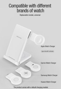 Ładowarka Nillkin NILLKIN WIRELESS CHARGING PowerTrio 3in1 MFI, koncówka do Apple 8