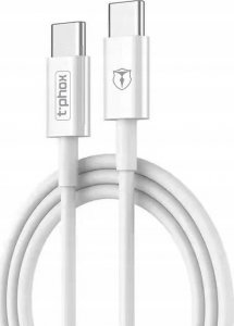 Kabel USB T-Phox KABEL T-PHOX GLARY LITE SERIES 3A 1M USB-C/USB-C WHITE 1