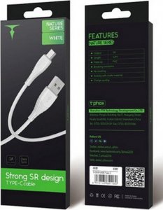 Kabel USB T-Phox USB-C - USB-C 1.2 m Biały (AKC006662) 2