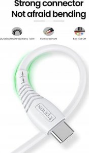 Kabel USB T-Phox USB-C - USB-C 1.2 m Biały (AKC006662) 4