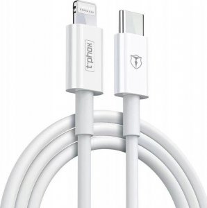 Kabel USB T-Phox KABEL T-PHOX GLARY LITE SERIES 18W 1M USB-C/LIGHTNING WHITE 1