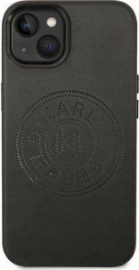 Karl Lagerfeld KARL LAGERFELD IPHONE 14 PLUS LEATHER PERFORATED LOGO KLHCP14MFWHK BLACK 1