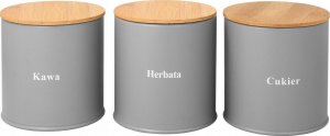 Brunbeste ZESTAW 3 POJEMNIKÓW KAWA HERBATA CUKIER BRUNBESTE BB-1632 1