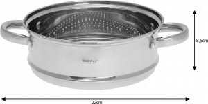 KingHoff PAROWNIK 22CM WKŁAD DO GOTOWANIA NA PARZE KINGHOFF KH-1535 3