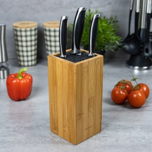 KingHoff Blok na noże, bambus 10,5x10,5x23cm (KH-1559) 2
