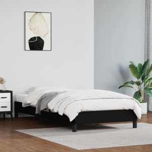 vidaXL vidaXL Rama łóżka, czarna, obita sztuczną skórą, 80x200 cm 1