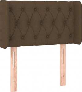 vidaXL vidaXL Zagłówek do łóżka z LED, ciemnobrązowy, 83x16x78/88 cm, tkanina 3
