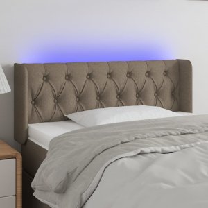 vidaXL vidaXL Zagłówek do łóżka z LED, taupe, 103x16x78/88 cm, tkanina 1