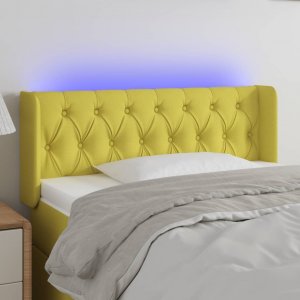 vidaXL vidaXL Zagłówek do łóżka z LED, zielony, 103x16x78/88 cm, tkanina 1