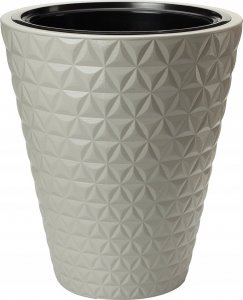 Form-Plastic Doniczka okrągła Diament 2900-040, Kolor Platyna, Form-Plastik, Wymiary 29.50x32.5 cm 1