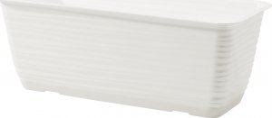 Form-Plastic Skrzynka balkonowa Sahara 3180-011, Doniczka prostokątna 38.9x17 cm, Kolor Biały, Form-Plastik 1