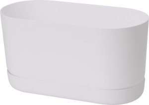 Form-Plastic Doniczka podłużna, skrzynka Satina 4290-011, Kolor Biały, Form-Plastik, Wymiary 27x13x15 cm 1
