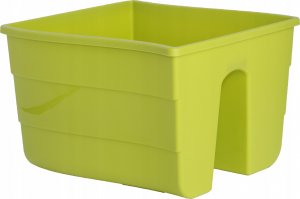 Form-Plastic Doniczka na balustradę, skrzynka balkonowa Wave 2488-042, Kolor Pistacja, Form-Plastik, Wymiary 29.5x28.5x20 cm 1