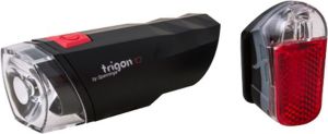 SPANNINGA Zestaw lampki TRIGON 10 SET przód tył + baterie (SNG-999153) 1