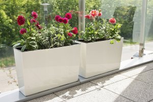 Lamela Doniczka podłużna, skrzynka balkonowa wysoka WERBENA LA564-27, Kolor Szary, Lamela, Wymiary 56x19x36.5 cm 6