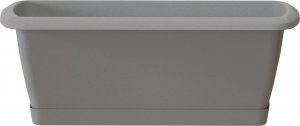 Prosperplast Skrzynka balkonowa RESPANA SET ISE400P-405U, Doniczka prostokątna 39x18 cm, Kolor Szary kamienny, Prosperplast 1