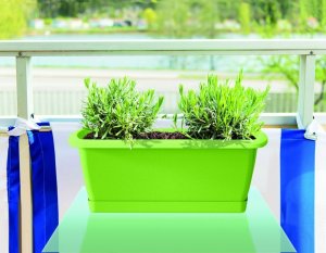 Prosperplast Skrzynka balkonowa RESPANA SET ISE400P-405U, Doniczka prostokątna 39x18 cm, Kolor Szary kamienny, Prosperplast 2