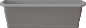 Prosperplast Skrzynka balkonowa RESPANA SET ISE500P-405U, Doniczka prostokątna 49x18 cm, Kolor Szary kamienny, Prosperplast 1