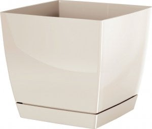 Prosperplast Doniczka kwadratowa COUBI DUKP155-CY728, Kolor Kremowy, Prosperplast, Wymiary 15.5x15.5x14 cm 1