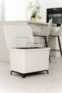 Kosz na śmieci Prosperplast do segregacji biały (NKS45W3-427C) 4