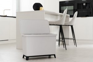 Kosz na śmieci Prosperplast do segregacji biały (NKS45W3-427C) 5