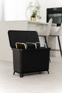 Kosz na śmieci Prosperplast do segregacji czarny (NKS45W3-S411) 2